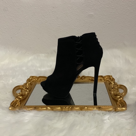 Mix No 6 - Black Suede Boot - 5 inch heel - Open Toe - Picture 9 of 9